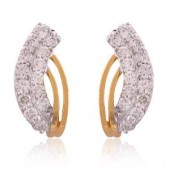 Designer Earrings with Certified Diamonds in 18k Yellow Gold - ER0405GM